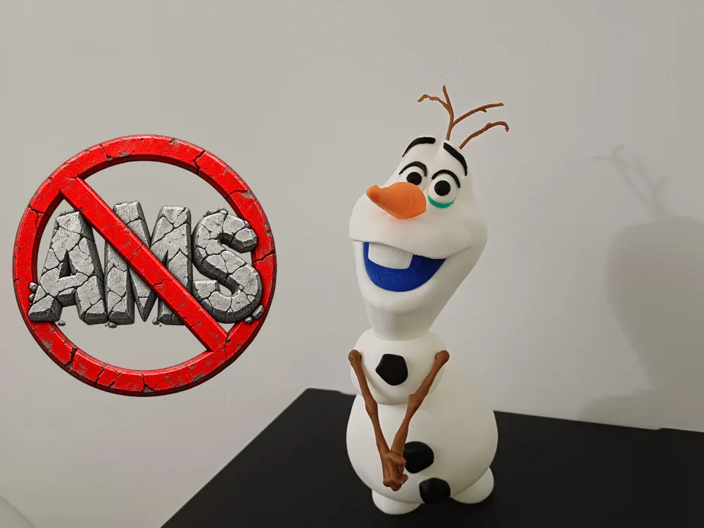Accesorio para impresora 3D: Olaf The Snowman / NO AMS. Referencia del modelo original.