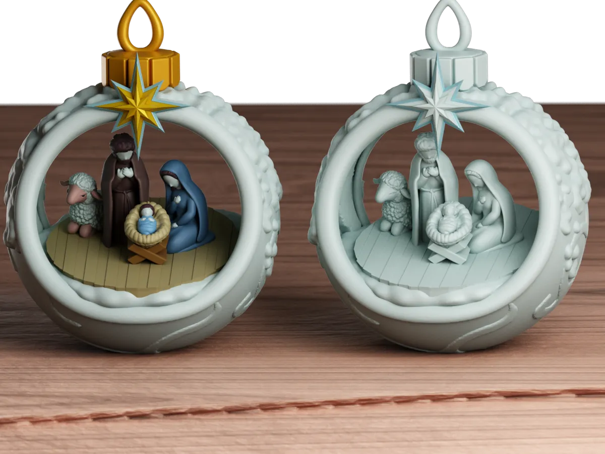 Christmas Bauble Nativity by SnK3DD MakerWorld: Download Free 3D Models - 3D model önizlemesi