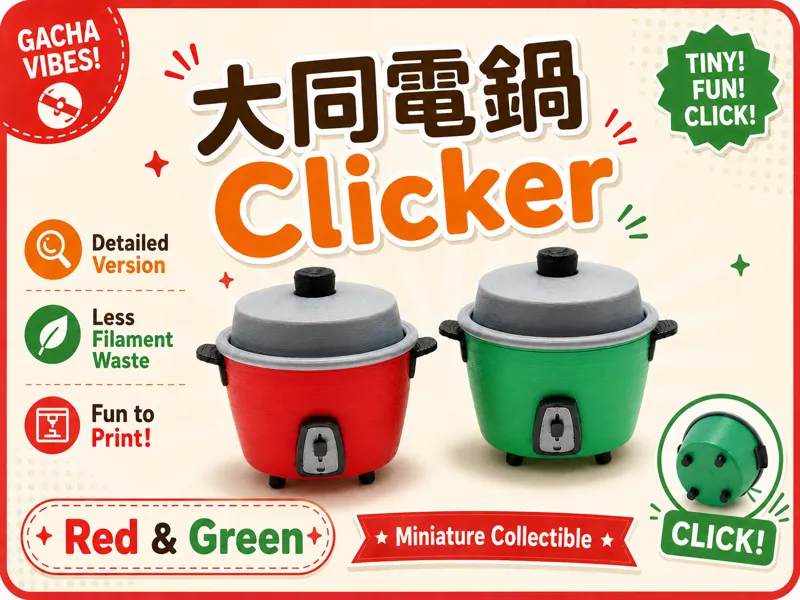 Rice cooker fidget clicker | desk toy, 大同電鍋, 解壓玩具