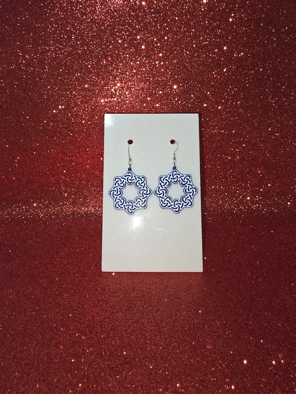 Connected shape earrings view 2