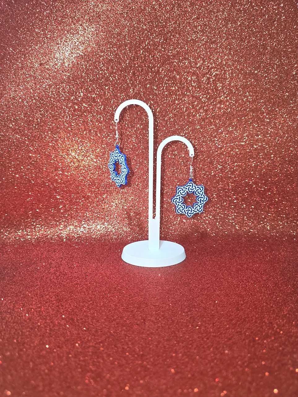 Connected shape earrings view 3
