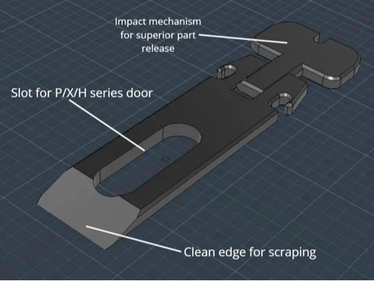Impact bed scraper