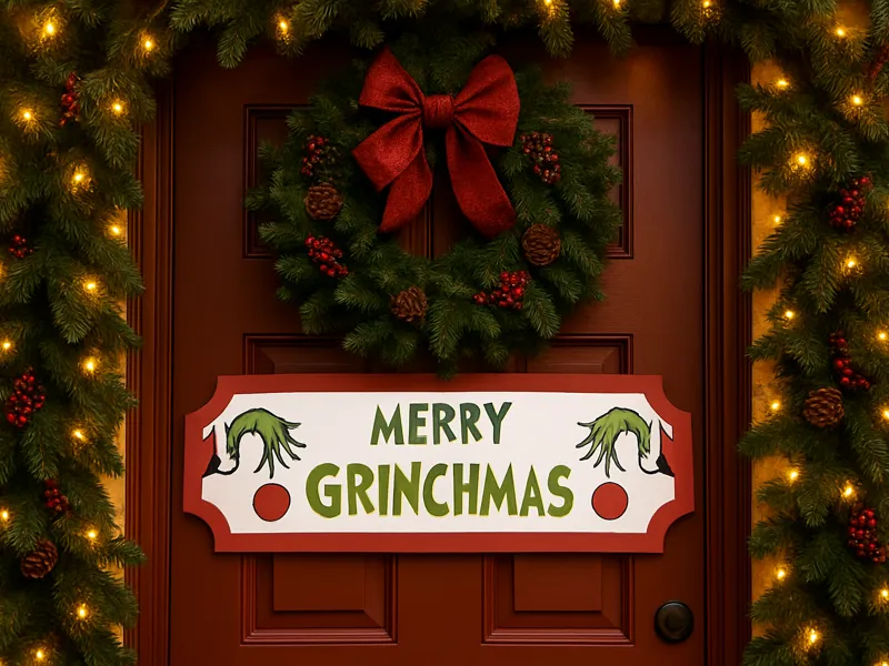 Merry GrinchMas - Door Sign
