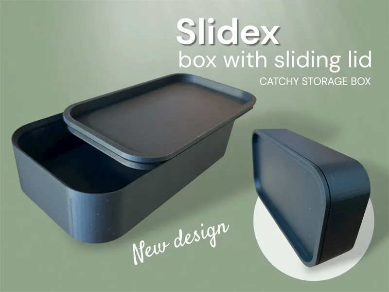 Box with sliding lid