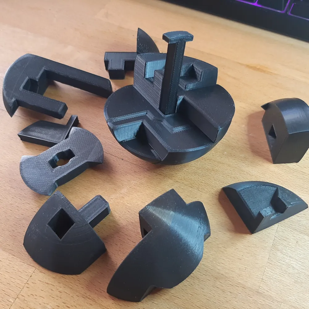 16 piece 3D puzzle sphere - easy/medium difficulty - Free 3D Print ...