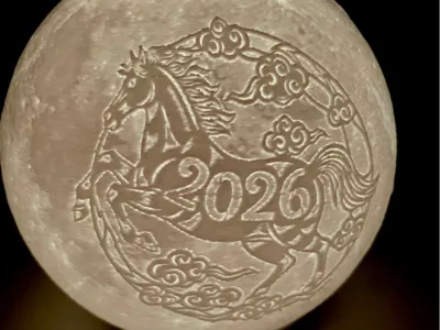 Chinese New Year 2026 Horse Moon Lamp Zodiac LED