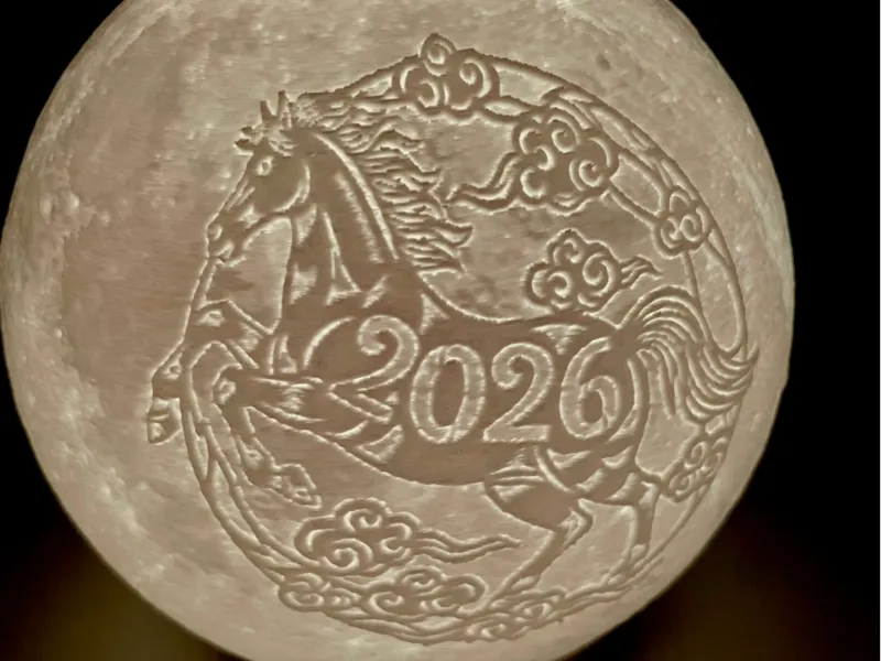 Chinese New Year 2026 Horse Moon Lamp Zodiac LED