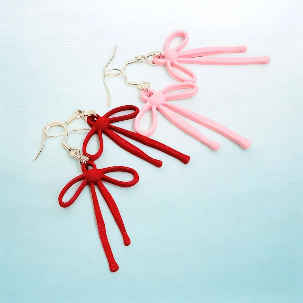 Bow Earrings Modern Boho Valentine's Day view 2