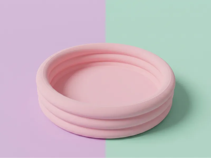 Funky Danish Pastel Pool Tray Retro Ringed Dish