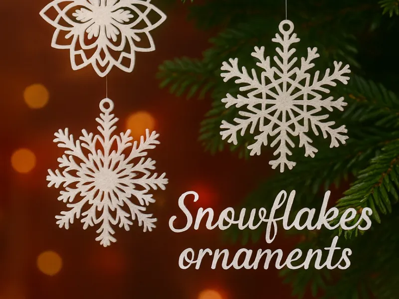4 snowflakes ornaments