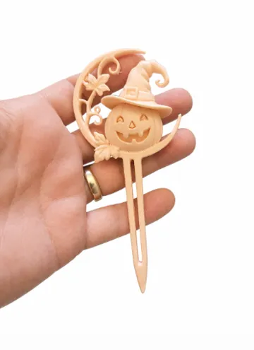 Adorno temático: Halloween Witch Pumpkin Plant Topper — vista de referencia 4