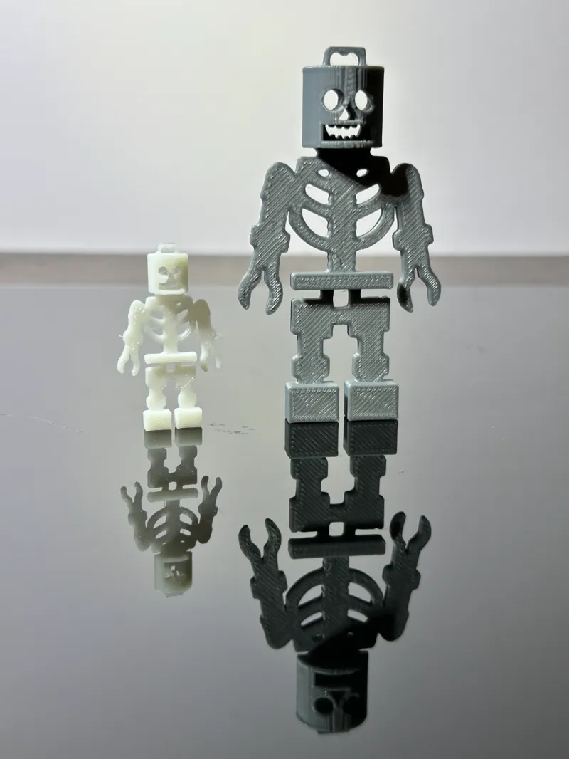 Flat Halloween Skeleton Minifigure