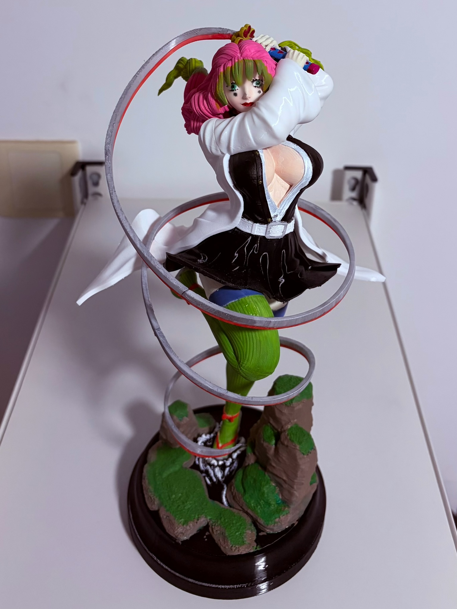 Miniatura 1 do modelo 3D 《鬼灭之刃》甘露寺蜜璃（Kanroji Mitsuri，かんろじ みつり）飘逸站姿手办