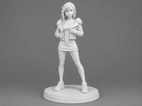 Figura decorativa: Momo Ayase Figure Dandadan — referencia de MakerWorld