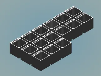 BaBo organizer insert M2/M3 screws (1x1) 