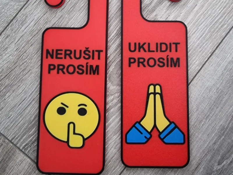 Cedulka na dveře