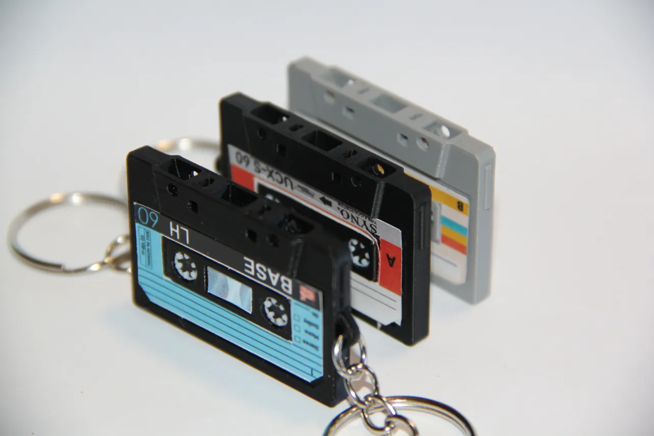 Mini Cassette Tape Keychain with NFC Tag view 4