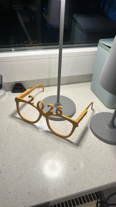 Yılbaşı Temalı Cam Gözlük Dekoratif Süs Özel Tasarım Koleksiyonluk Hediye