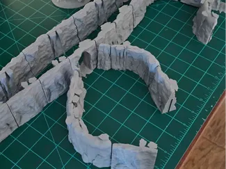 Cave wall sections