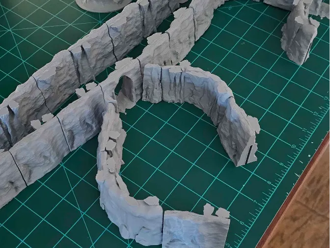 Cave wall sections