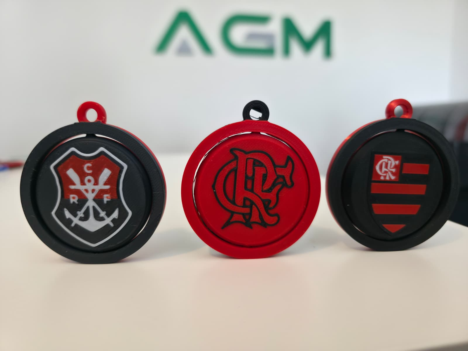 Flamengo - Chaveiro Giratório (3 Escudos) - 1