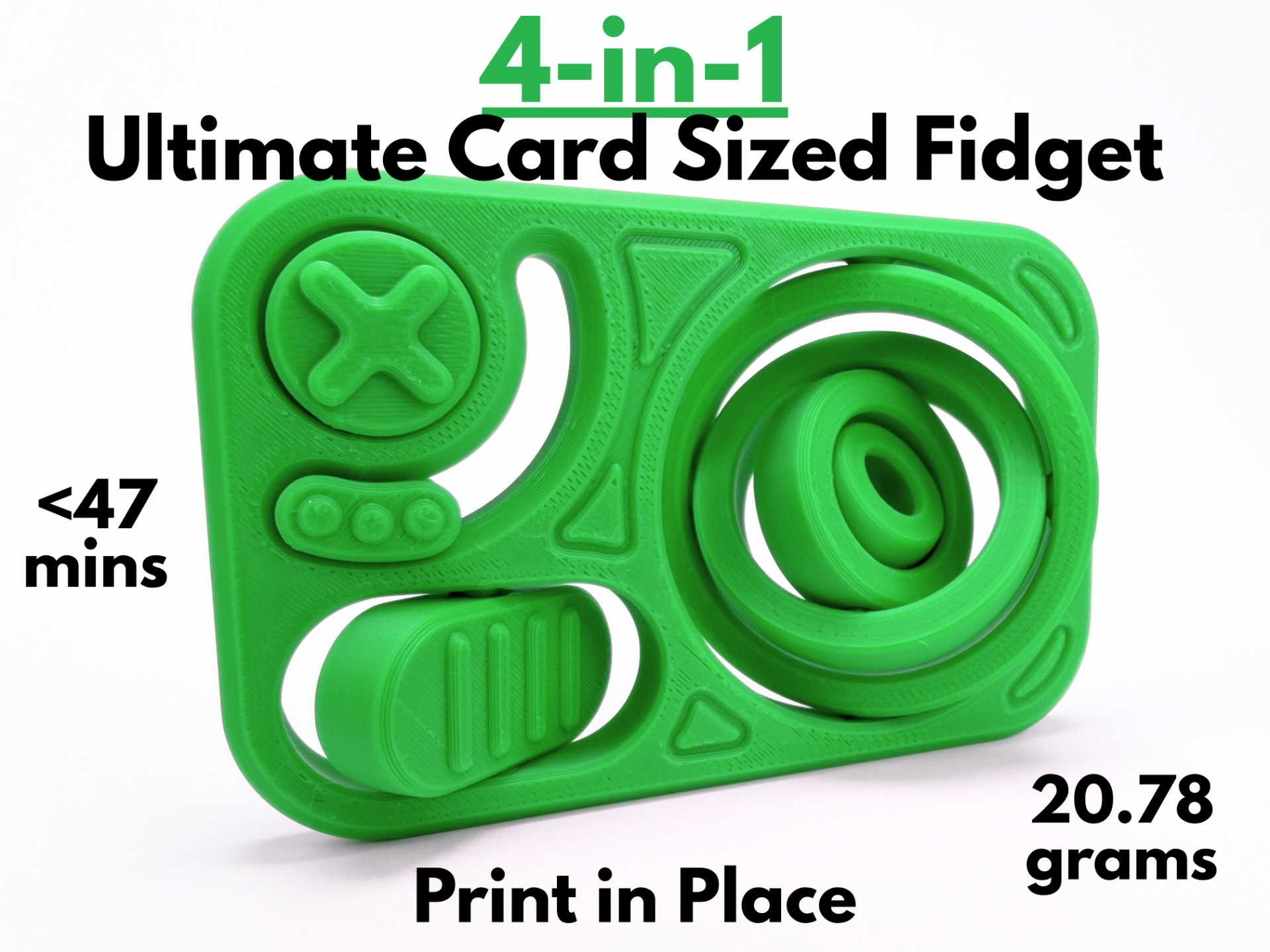4-in-1 Ultimate Card Sized Fidget (Print in Place) - 1