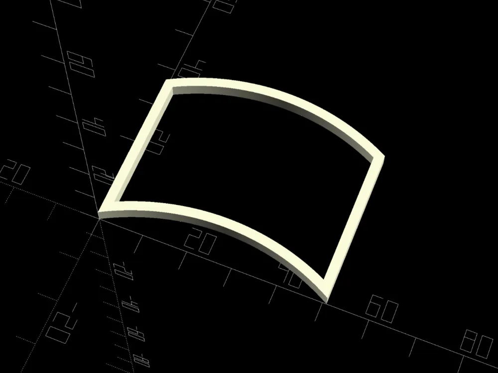CURVED RECTANGLE FRAME - Free 3D Print Model - MakerWorld