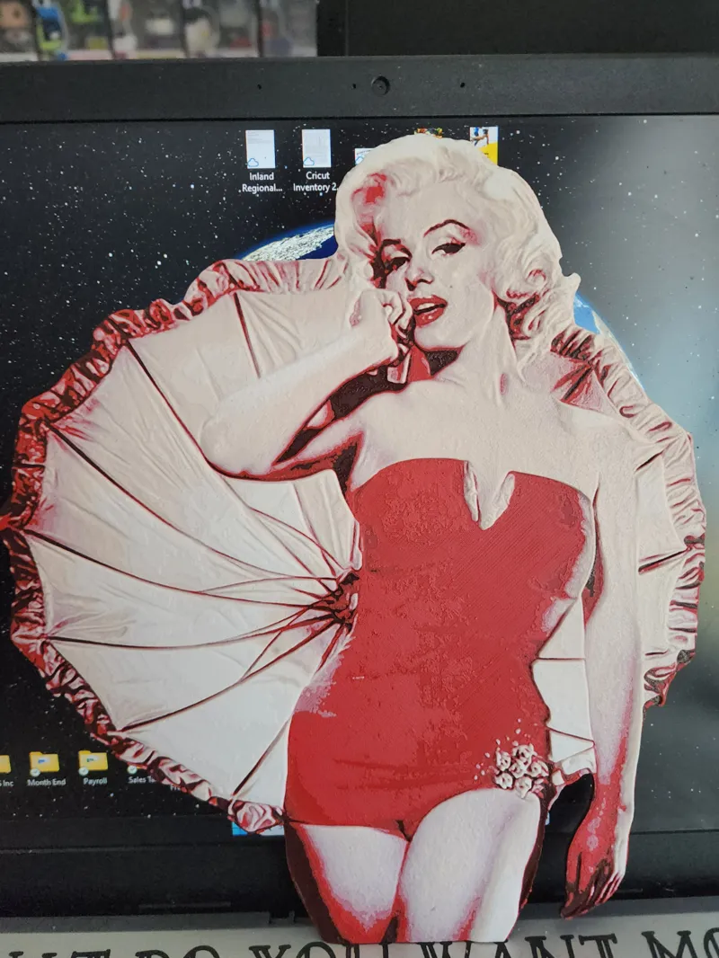 Marilyn Monroe Hueforge