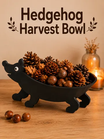 Modelo para impresión 3D: Hedgehog Harvest Bowl — vista de referencia 2