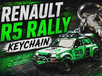 Renault R5 Rally keychain