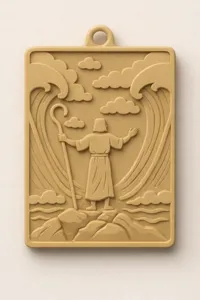 Porte-clés / ornement biblique - Moïse ouvrant la mer Rouge — photo 2