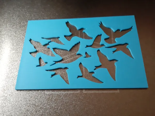 Pochoir oiseaux