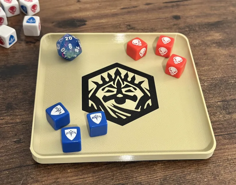 Slim Stackable Dice Tray - Revna Symbol