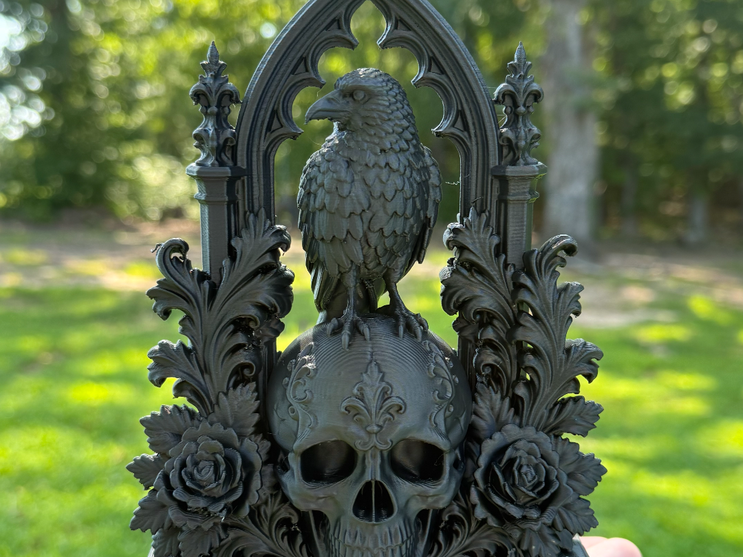 Gothic Raven and Skull - 1