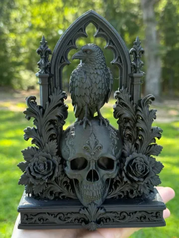 Adorno temático: Gothic Raven and Skull — vista de referencia 2