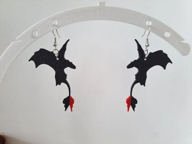 Toothless Dragon Trainer Earrings