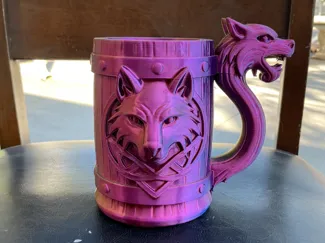 Viking Wolf Mug and Wolf Handle – Mug/Pen Holder