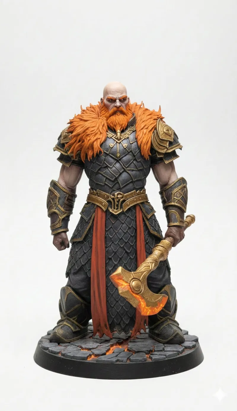 Valdos "Cinderheart" - Fire Genasi Barbarian DnD 