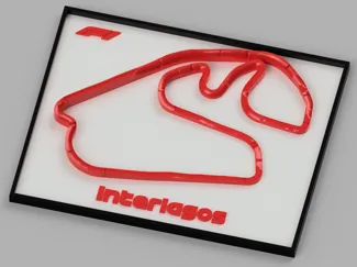 F1 Track - Brazil Interlagos with elevation