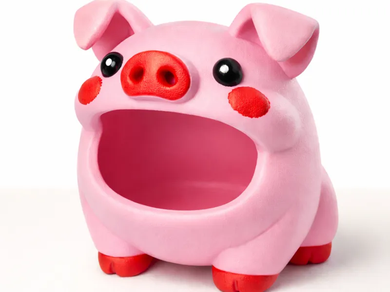 Maialino rosa portaoggetti 