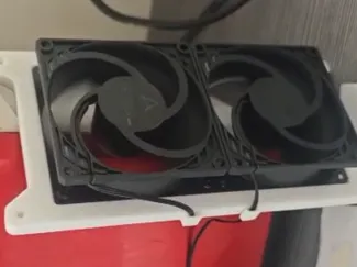 2x80 mm fan holder for invertor cooling