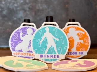 Customizable Football Medal - Podium + Name