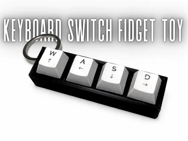 Porte-clés fidget à switchs mécaniques WASD