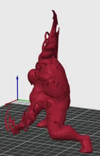 Statuette symbiote rouge accroupi — photo 6