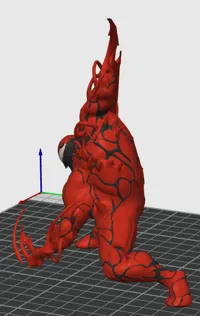Statuette symbiote rouge accroupi — photo 9