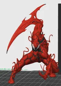Statuette symbiote rouge accroupi — photo 8