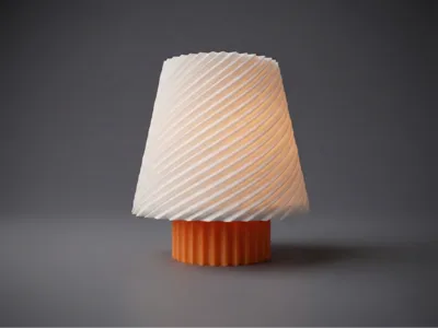 Mini Ribbed Desk Lamp - Bambulab Puck Light
