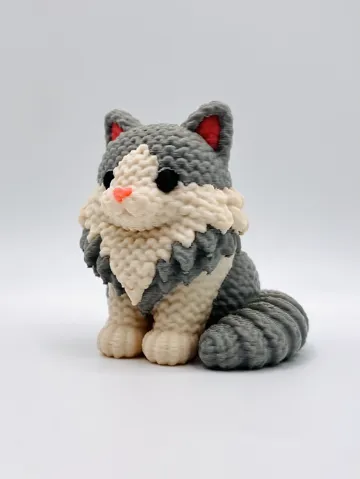 Letrero o emblema decorativo: Knitted Domestic Longhair — vista de referencia 2