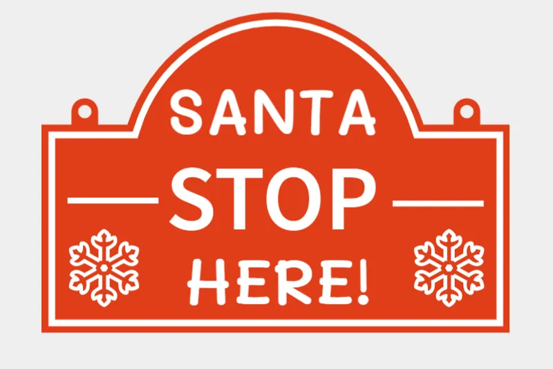 Santa STOP here
