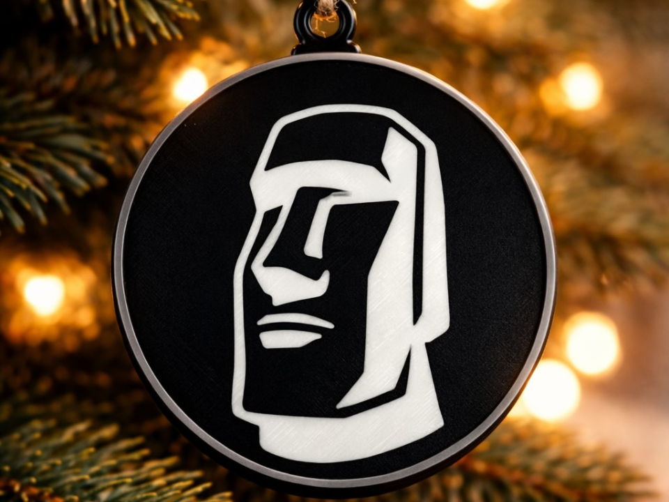 Moai Head  - Viral Meme Christmas Ornament